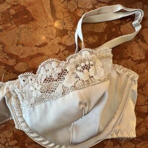 Elegant Champagne Free People Bowie Lace Trim Bra nwt L